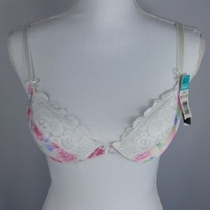 1990s Vintage Deadstock Vanity Fair bra | 34B | Watercolor Flowers